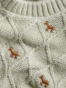 Kids Green Fox Knitted Jumper