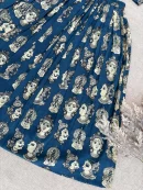 Girls’ Ethnic Printed Crop Top with Flared Skirt
